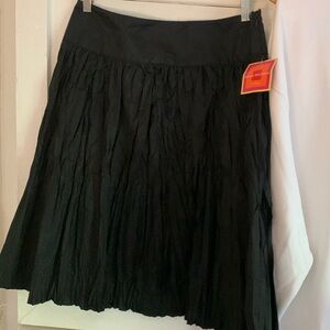 NWT Isaac Mizrahi for Target-Black Silk Skirt Sz 10